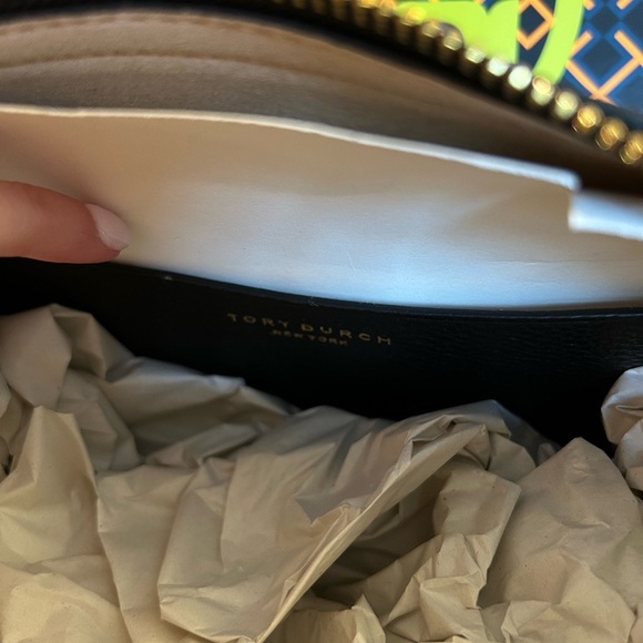 Tory Burch Thea Mini Satchel Crossbody Bag Black Gold - Picture 8 of 14